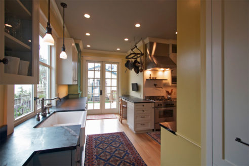 North Everett Kitchen Remodel from living room entrance.